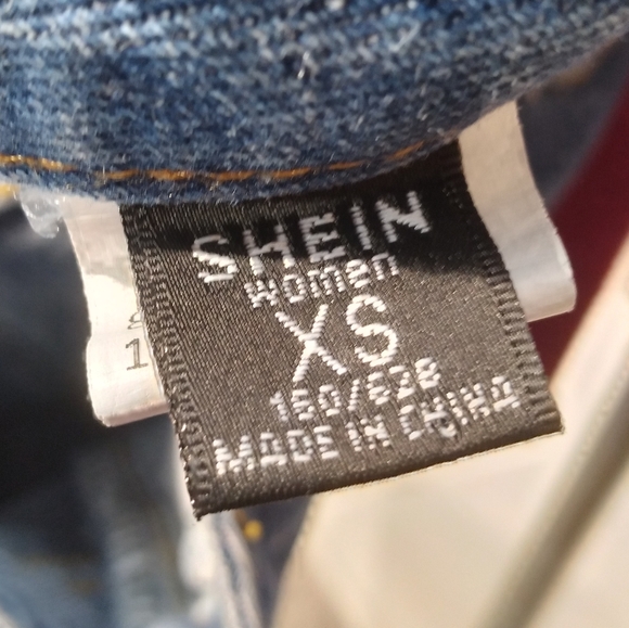 SHEIN Button Up Denim Jean Mini Skirt XS Extra Small - Picture 7 of 8